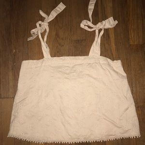 Cute blush pink eyelet tank